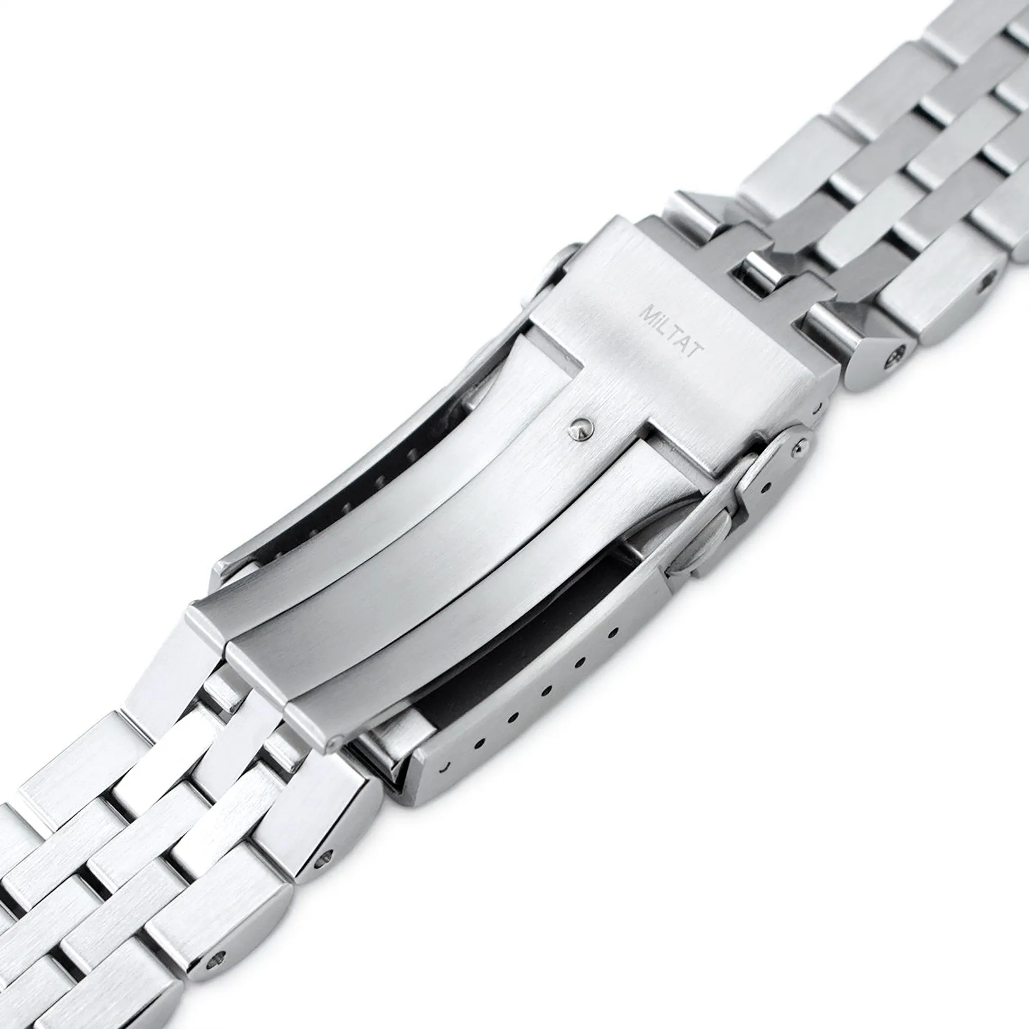 Beyond the Vintage Angus Louis JUB Watch Band for RX SUB 1680 in Brushed, V-Clasp