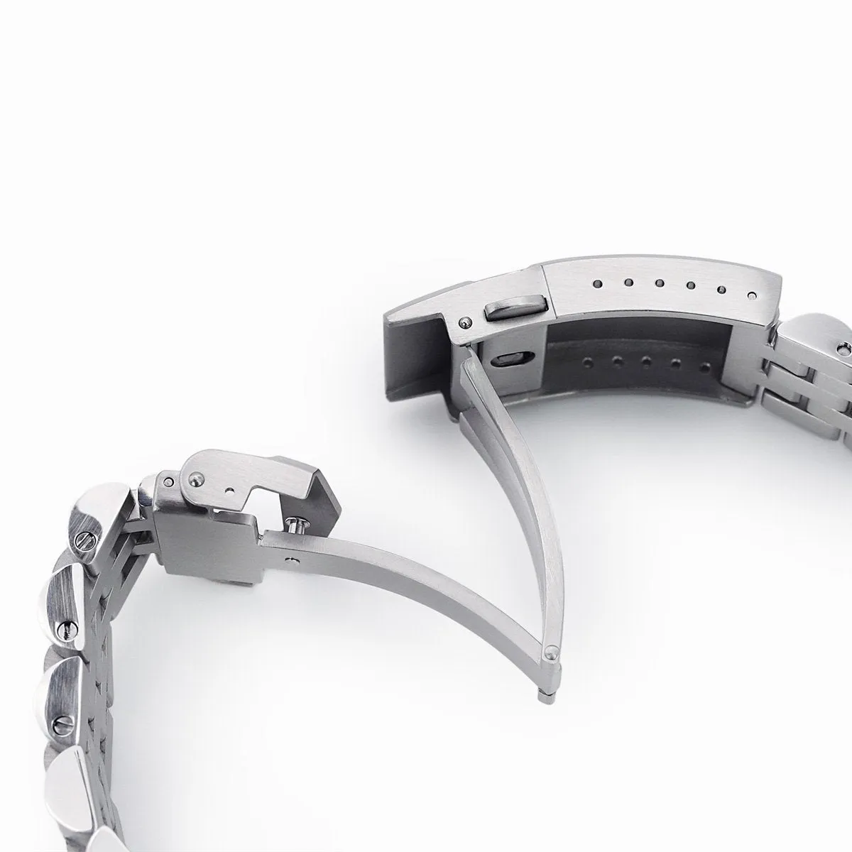 Beyond the Vintage Angus Louis JUB Watch Band for RX SUB 1680 in Brushed, V-Clasp