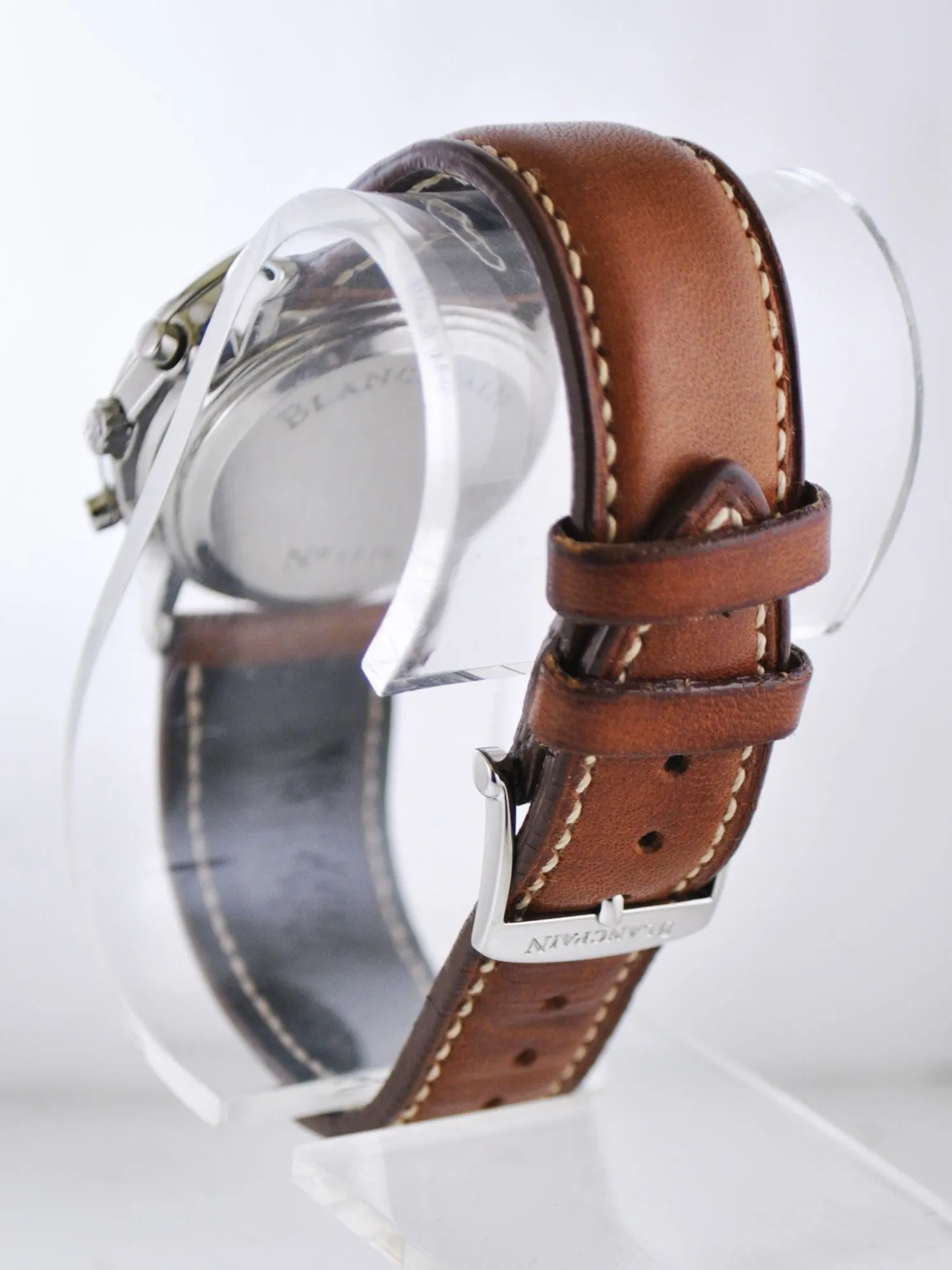 BLANCPAIN Rare Round Stainless Steel Chronograph w/ Black Dial - $30K Appraisal Value! ✓