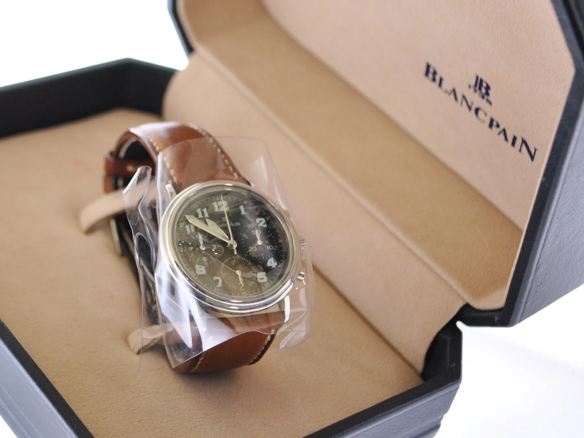 BLANCPAIN Rare Round Stainless Steel Chronograph w/ Black Dial - $30K Appraisal Value! ✓