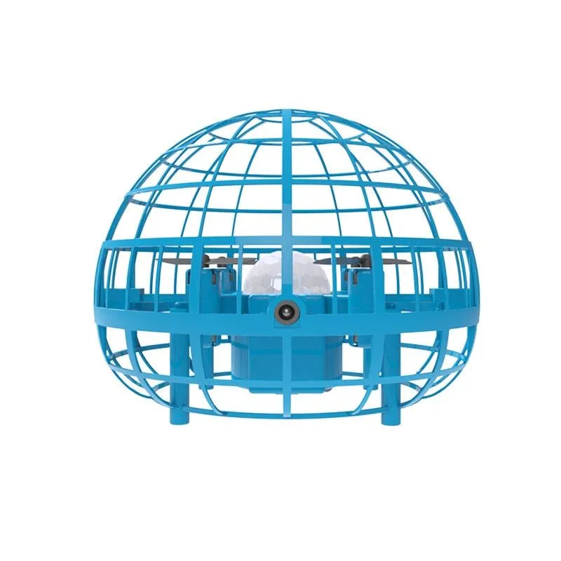 Blue Remote Stunt Ball Toy for Kids - Suspended Four-axis Aircraft