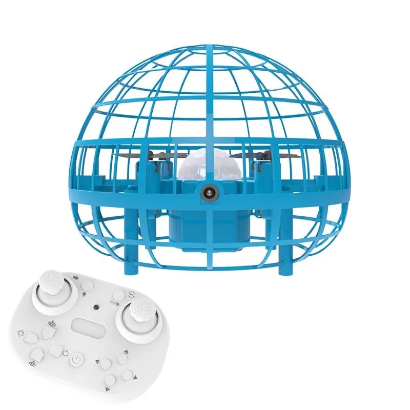 Blue Remote Stunt Ball Toy for Kids - Suspended Four-axis Aircraft