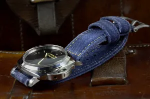Bosphorus Watch Strap - Rolled Blue Canvas