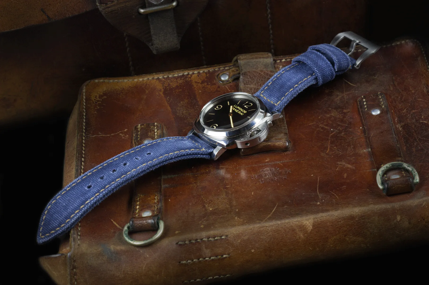 Bosphorus Watch Strap - Rolled Blue Canvas