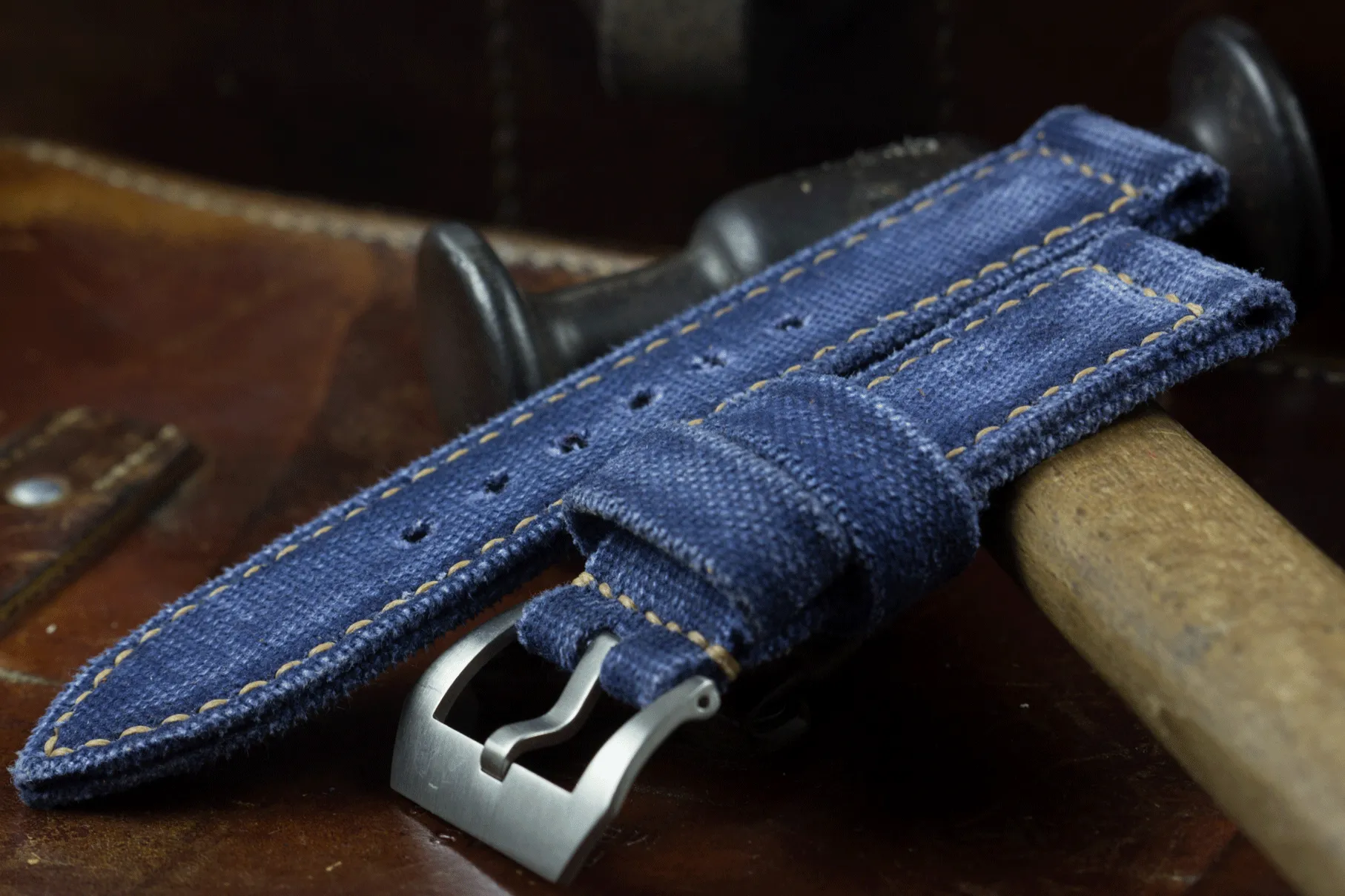 Bosphorus Watch Strap - Rolled Blue Canvas