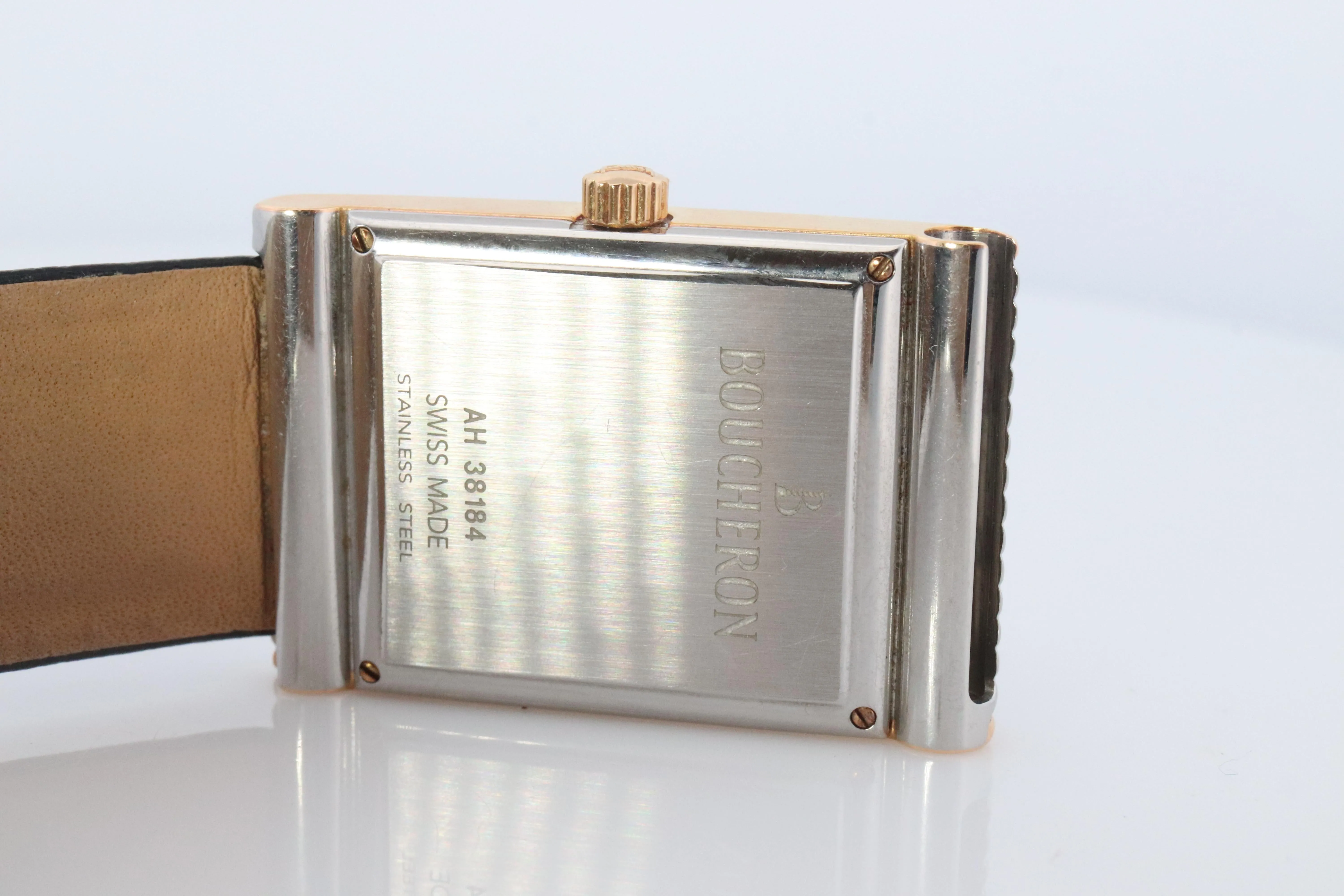 Boucheron Reflet Watch. Vintage Boucheron XL AH 38184 Stainless Steel