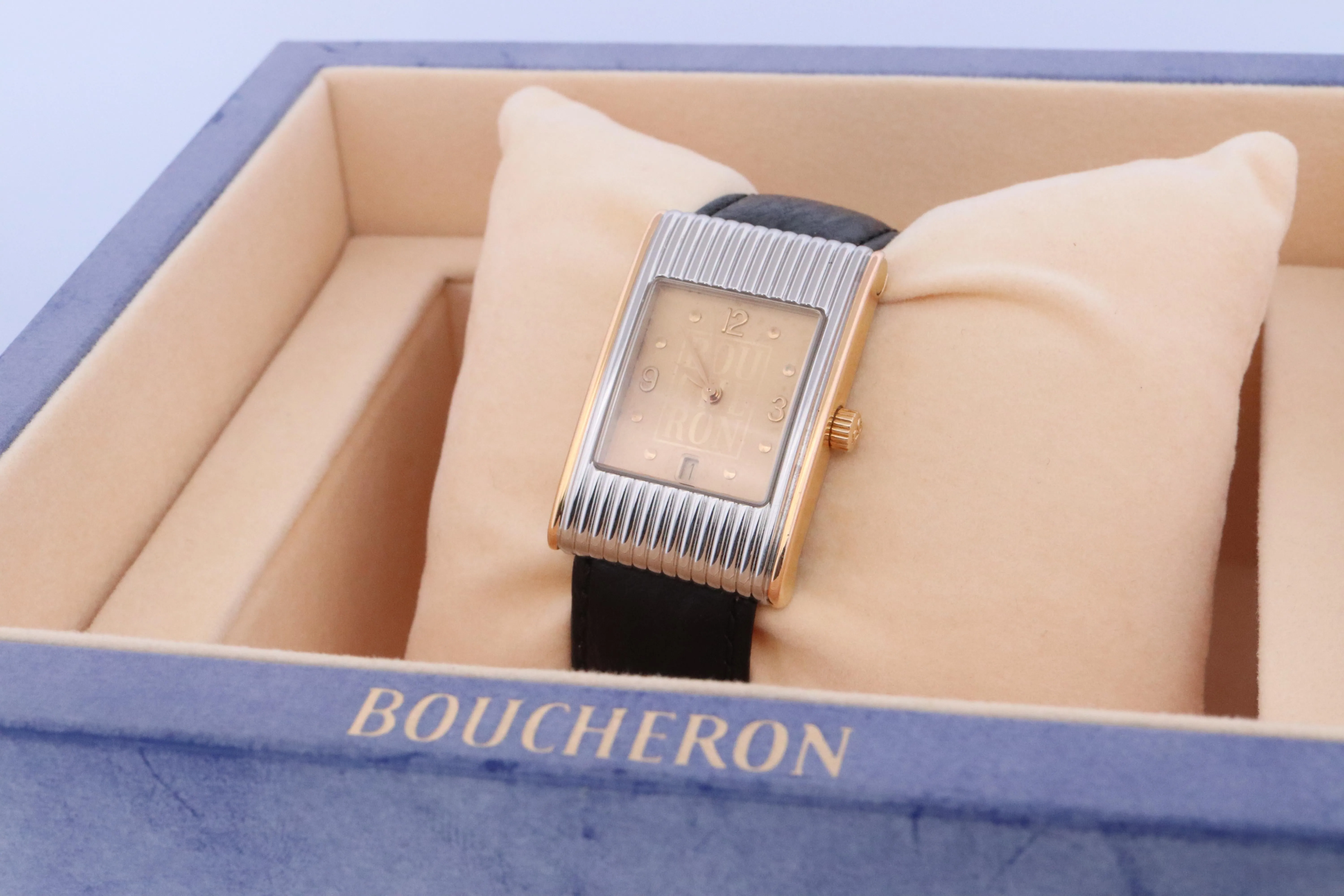 Boucheron Reflet Watch. Vintage Boucheron XL AH 38184 Stainless Steel