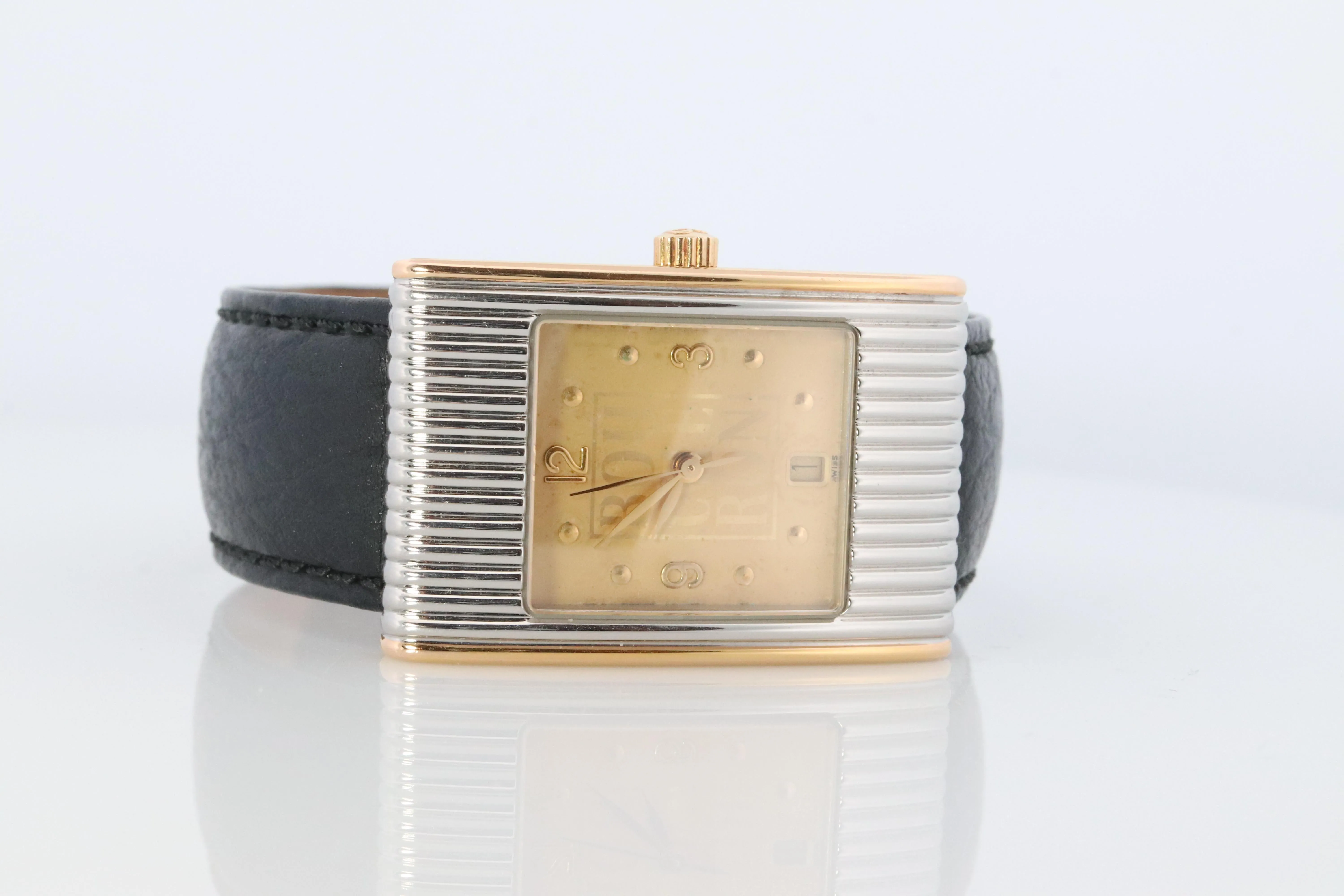 Boucheron Reflet Watch. Vintage Boucheron XL AH 38184 Stainless Steel