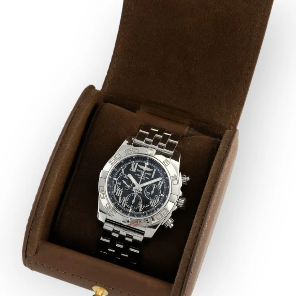 Breitling Chronomat 01 AB0110 Black Dial Chronograph Steel Mens Watch