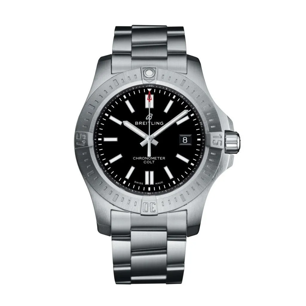 Breitling Chronomat Colt Automatic Stainless Steel Men's Black Dial Watch A17388101B1A1