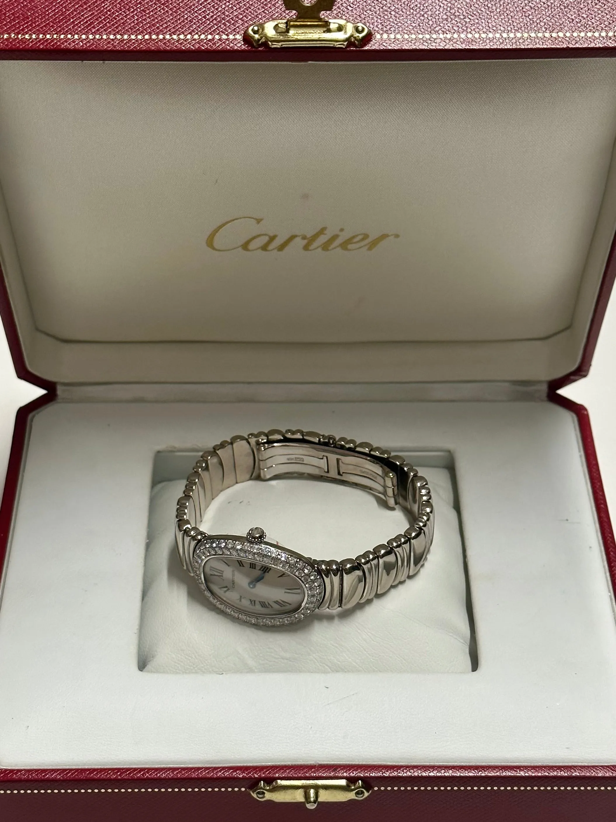 CARTIER Baignoire #1955 18K White Gold Diamond Ladies Watch - $80K APR w/ CoA!!!