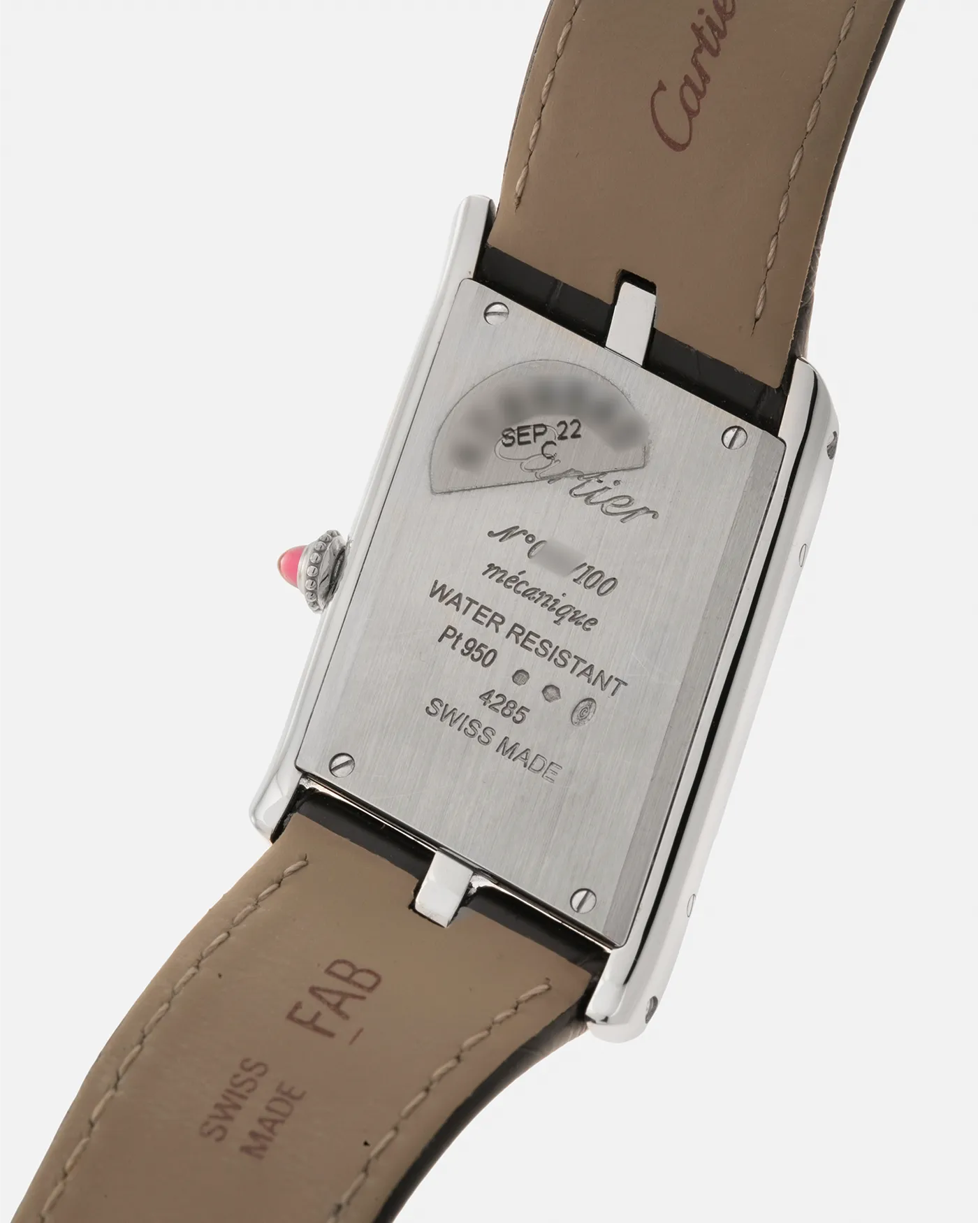 Cartier Prive Tank Asymmetric/Asymetrique Platinum