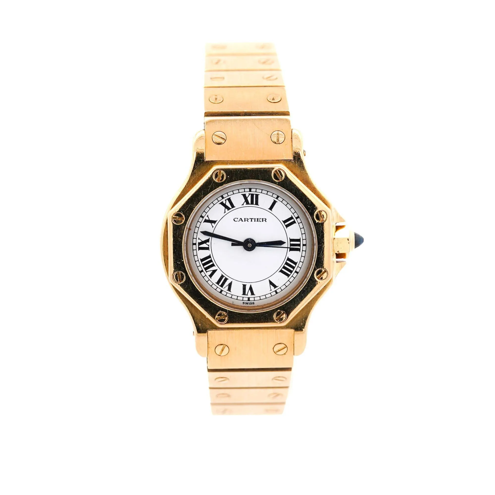 Cartier Santos Automatic 18K Gold 25mm Dial 60045 Ladies Watch