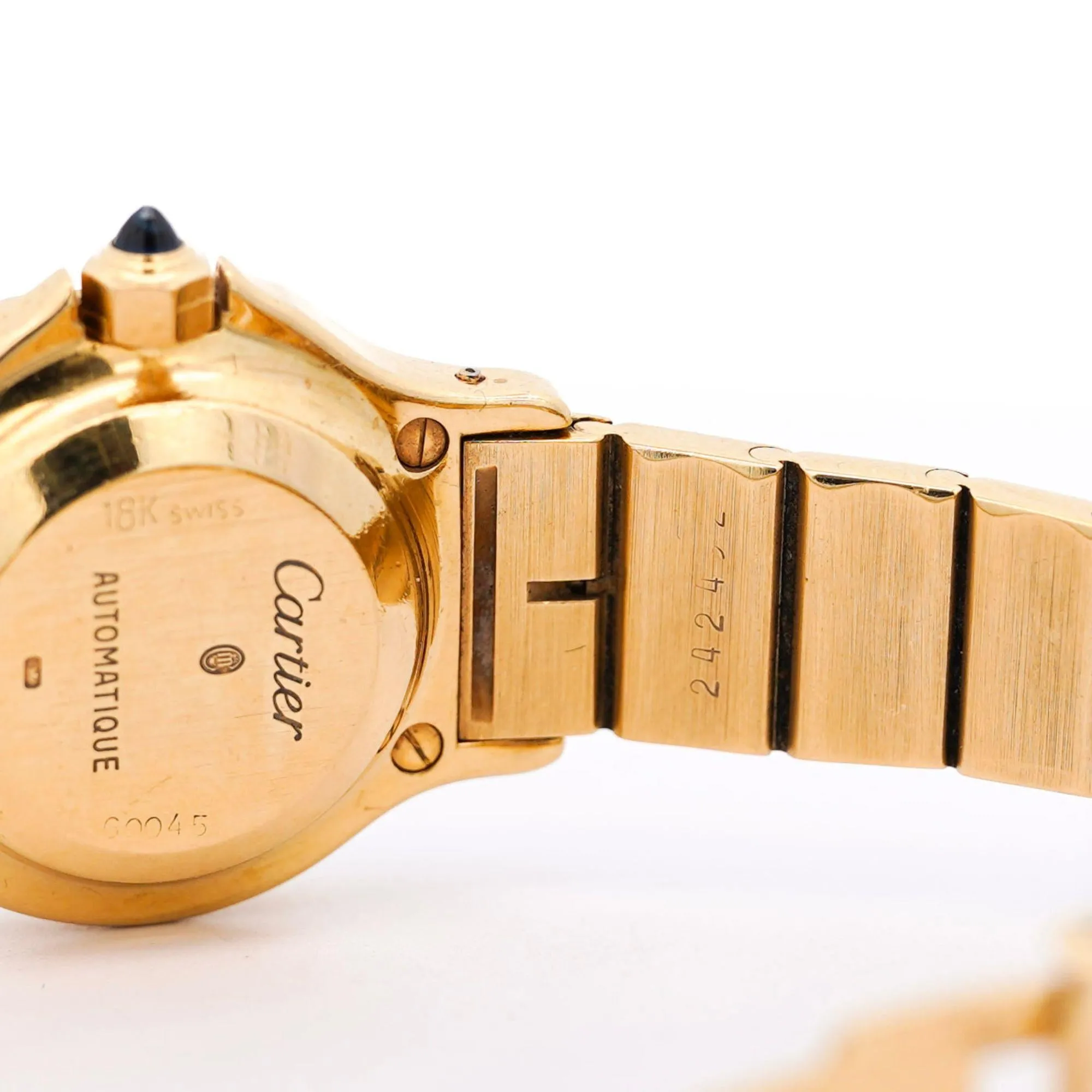 Cartier Santos Automatic 18K Gold 25mm Dial 60045 Ladies Watch