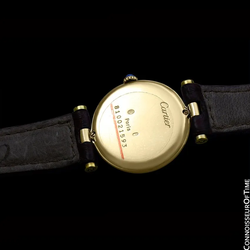 Cartier Vendome Ladies Solid 18K Gold Watch with Band & Buckle
