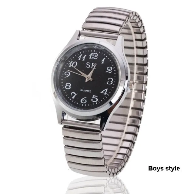 Couple Flexible Stretch Band Quartz Watches