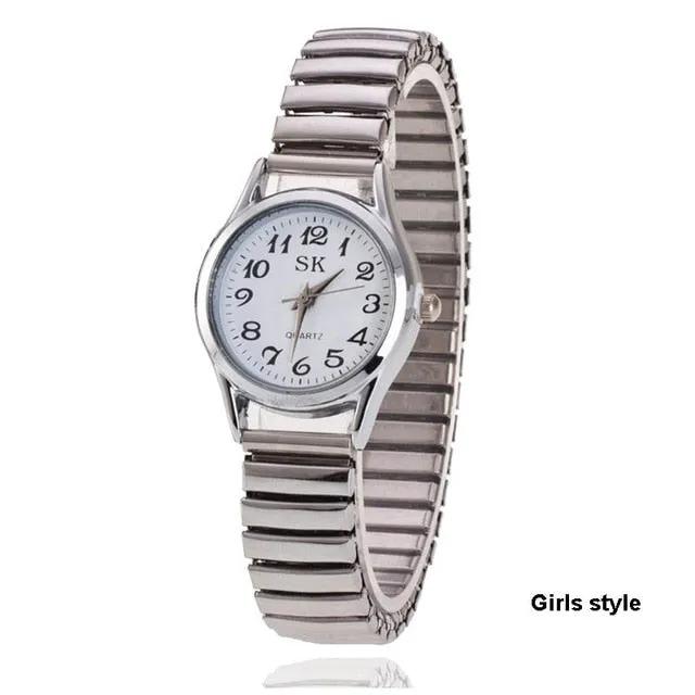 Couple Flexible Stretch Band Quartz Watches
