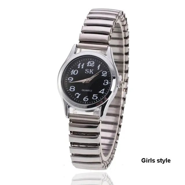 Couple Flexible Stretch Band Quartz Watches