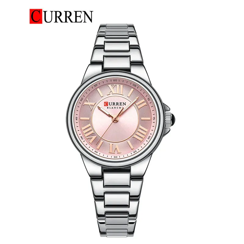 CURREN Original Brand Stainless Steel Band Wrist Watch For Women Wth Brand (Box & Bag)-9091