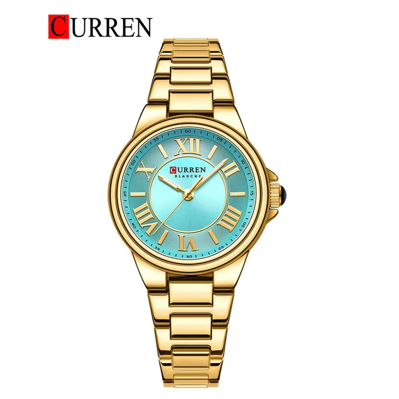 CURREN Original Brand Stainless Steel Band Wrist Watch For Women Wth Brand (Box & Bag)-9091