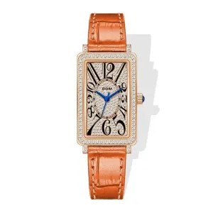 Dom CZ Diamond Rectangular Quartz Women's Watches