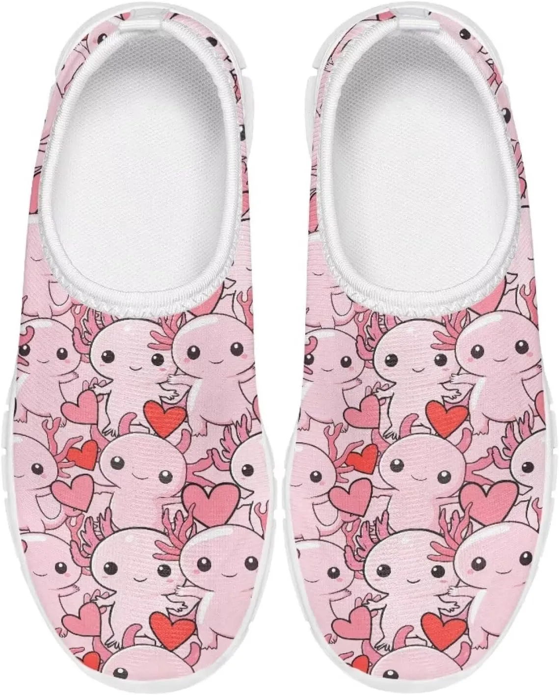 Doojoayie Axolotl Shoes for Girls Gym Shoes Slip On Shoes for Child Back to School Casual