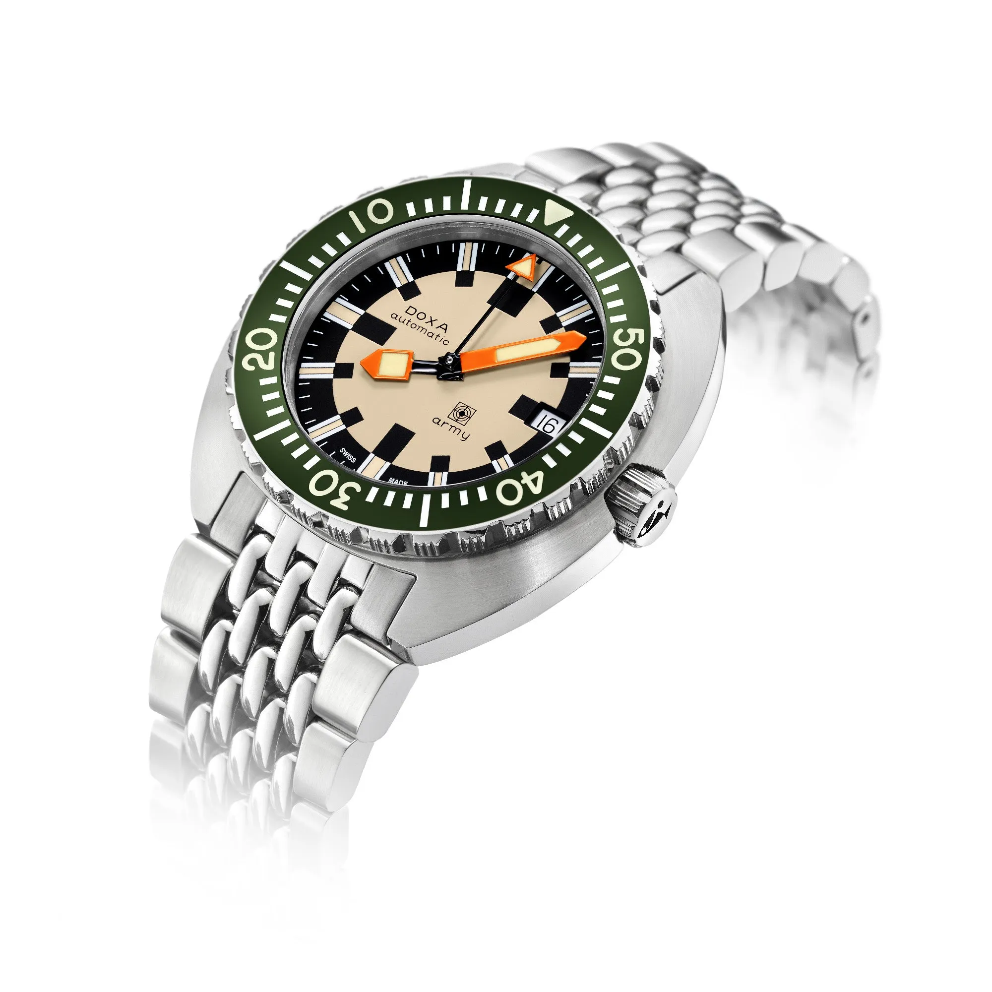 Doxa Army - Green Bezel / Steel