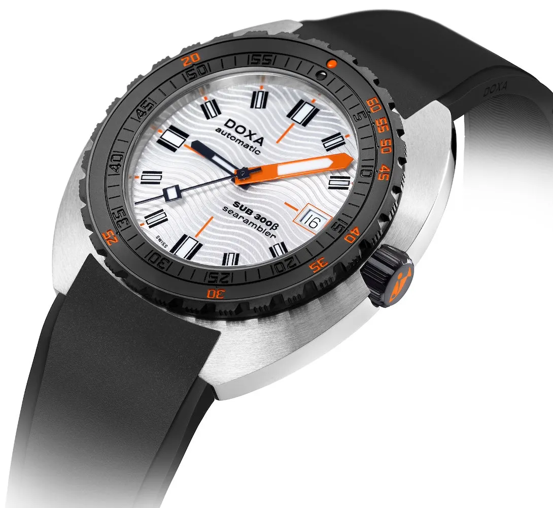 Doxa SUB 300 Beta Ceramic Steel Searambler Rubber Black