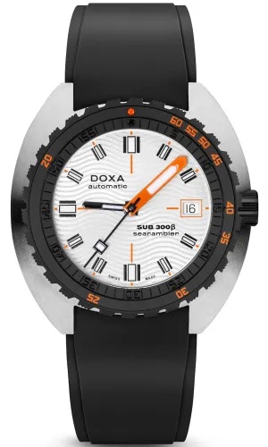 Doxa SUB 300 Beta Ceramic Steel Searambler Rubber Black
