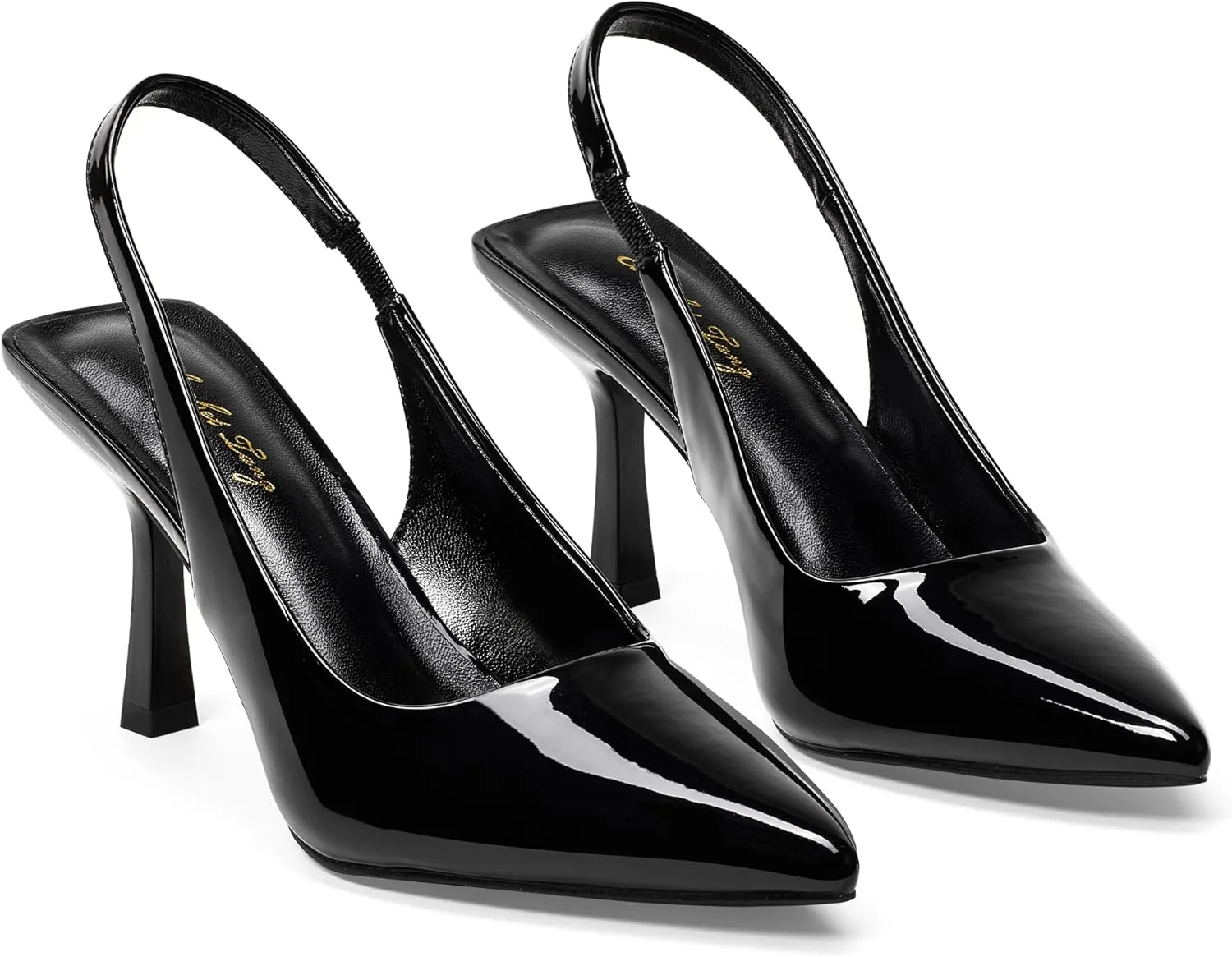 Elisabet Tang 3.14 in Trendy Slingback Stiletto Pumps for Women - Sexy Slip on Pointed Closed Toe mid High Heels Daily Party Office