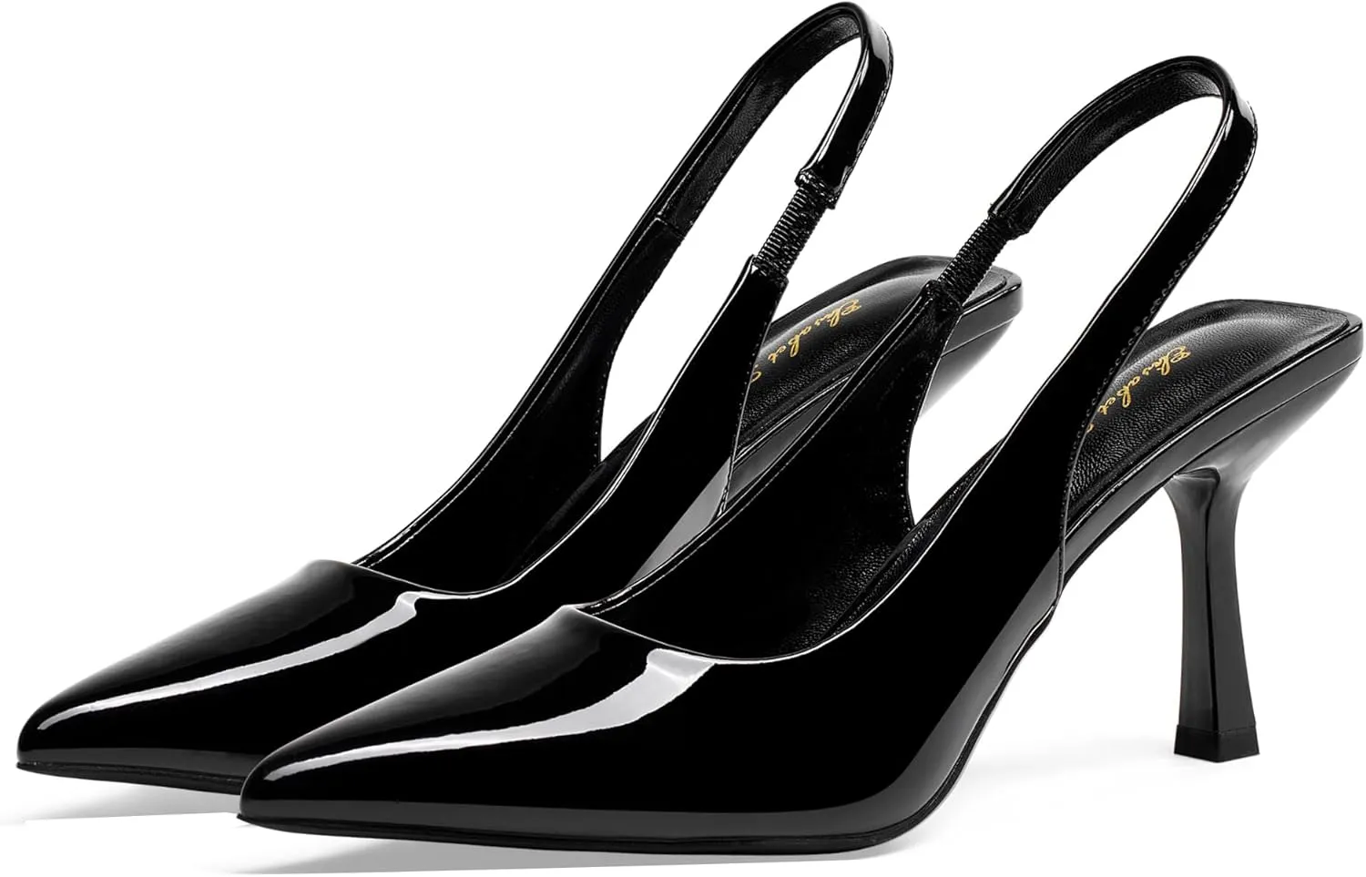 Elisabet Tang 3.14 in Trendy Slingback Stiletto Pumps for Women - Sexy Slip on Pointed Closed Toe mid High Heels Daily Party Office
