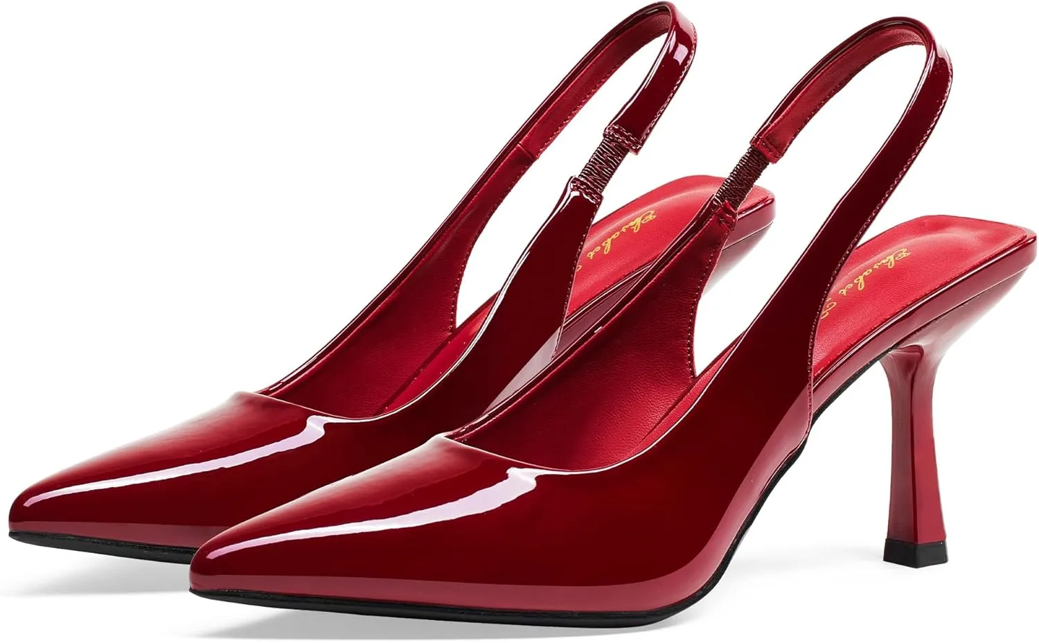 Elisabet Tang 3.14 in Trendy Slingback Stiletto Pumps for Women - Sexy Slip on Pointed Closed Toe mid High Heels Daily Party Office