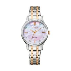EM0890-85A - Ladies Eco-Drive Two Tone Dress Watch