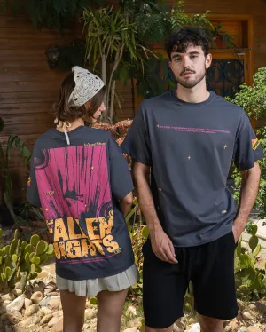 Fallen Nights Printed Oversized Tee