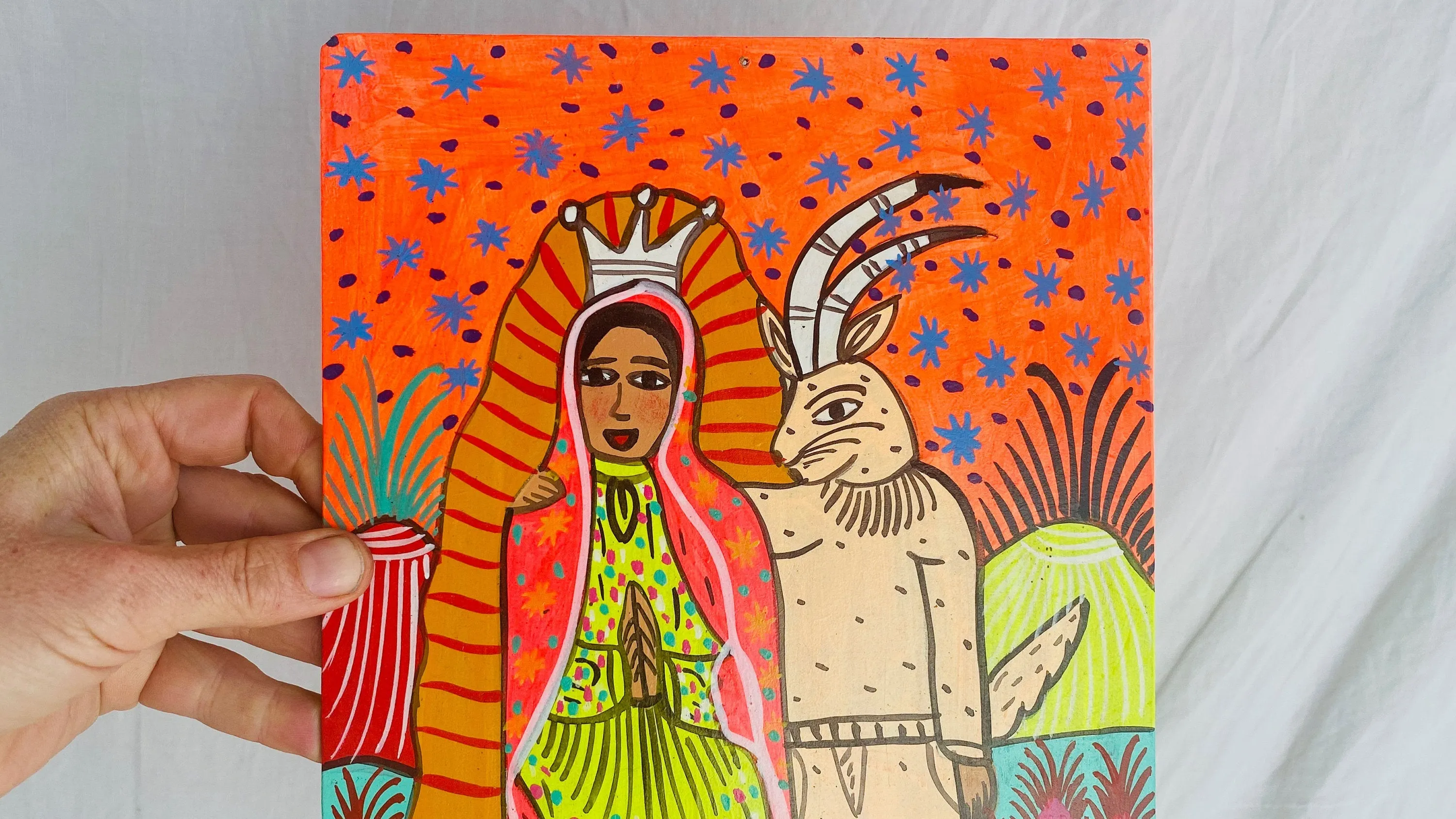 Folk Art Painting by the Lorenzo Family. Mexico. Zapatista