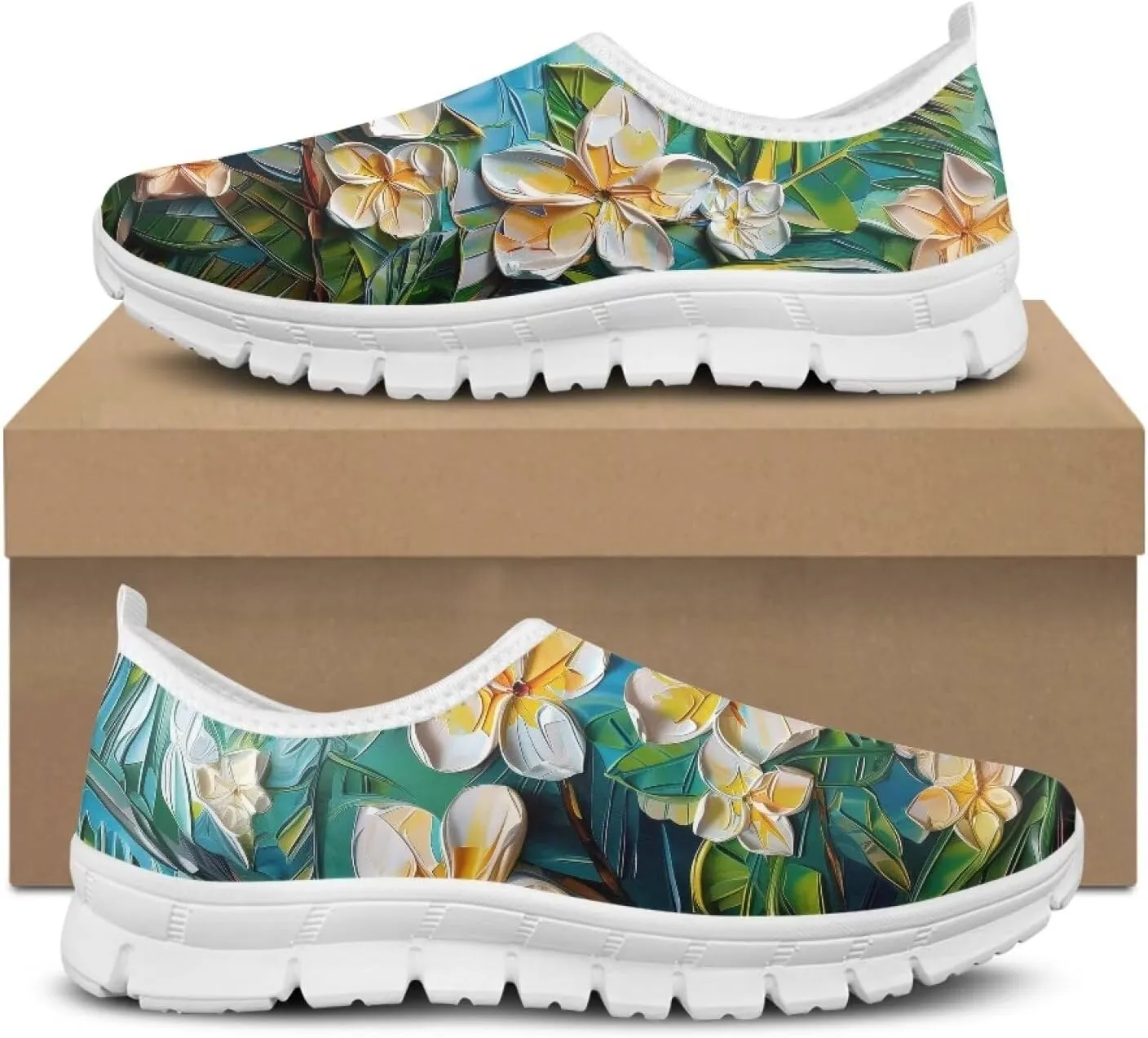 FOR U DESIGNS Shoes for Elderly Women Fall Prevention Comfortable Walking Shoes Non Slip Work Gym Running Shoes