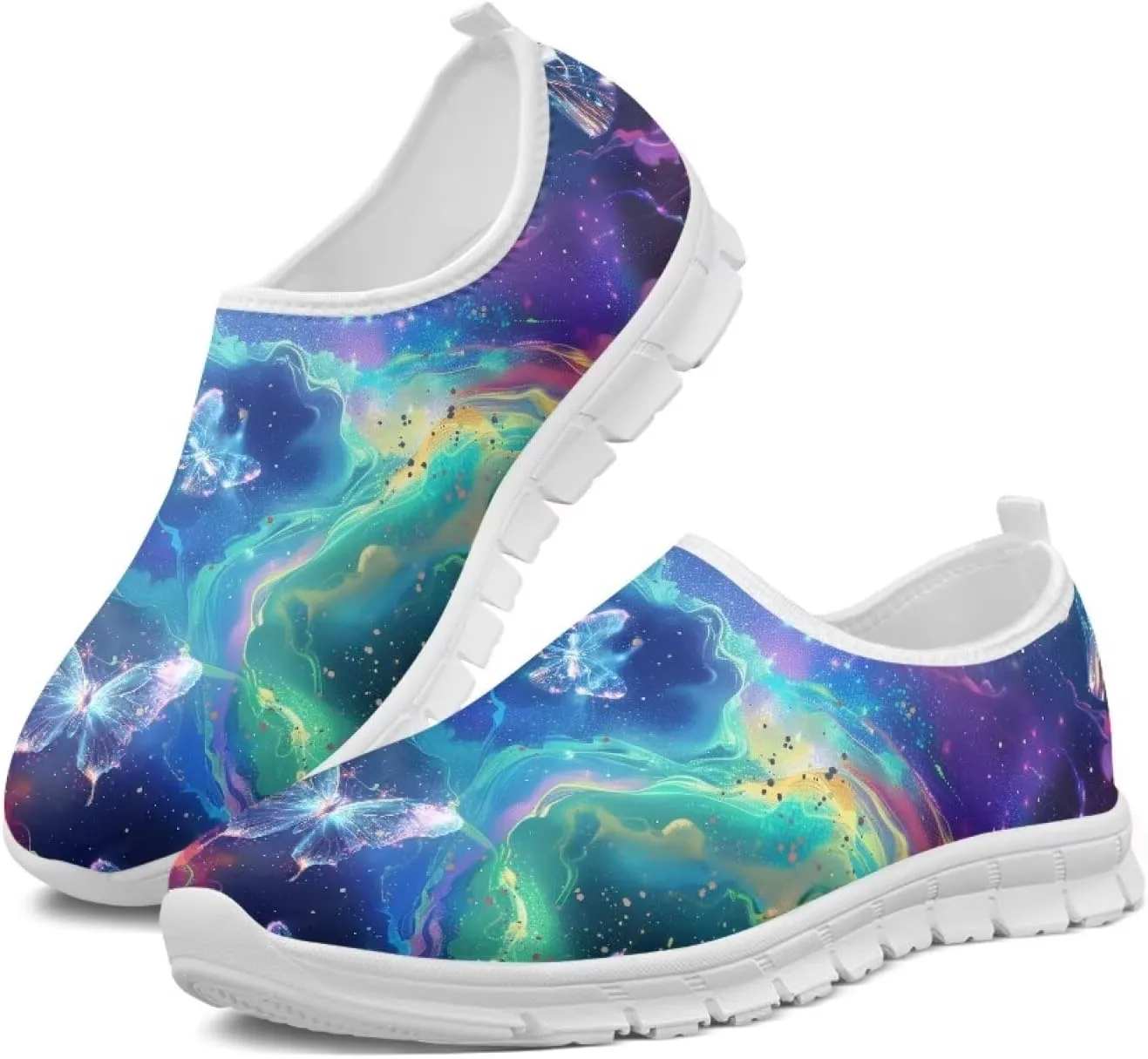 FOR U DESIGNS Shoes for Elderly Women Fall Prevention Comfortable Walking Shoes Non Slip Work Gym Running Shoes