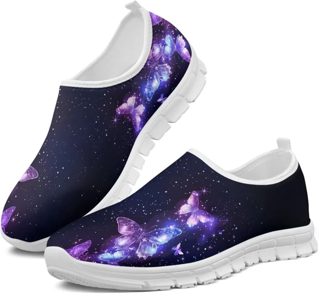 FOR U DESIGNS Shoes for Elderly Women Fall Prevention Comfortable Walking Shoes Non Slip Work Gym Running Shoes