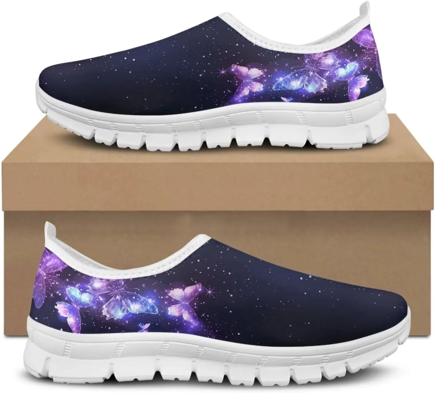 FOR U DESIGNS Shoes for Elderly Women Fall Prevention Comfortable Walking Shoes Non Slip Work Gym Running Shoes