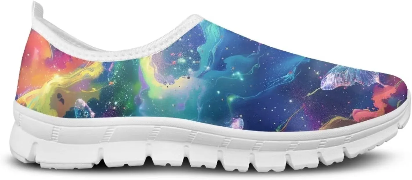FOR U DESIGNS Shoes for Elderly Women Fall Prevention Comfortable Walking Shoes Non Slip Work Gym Running Shoes