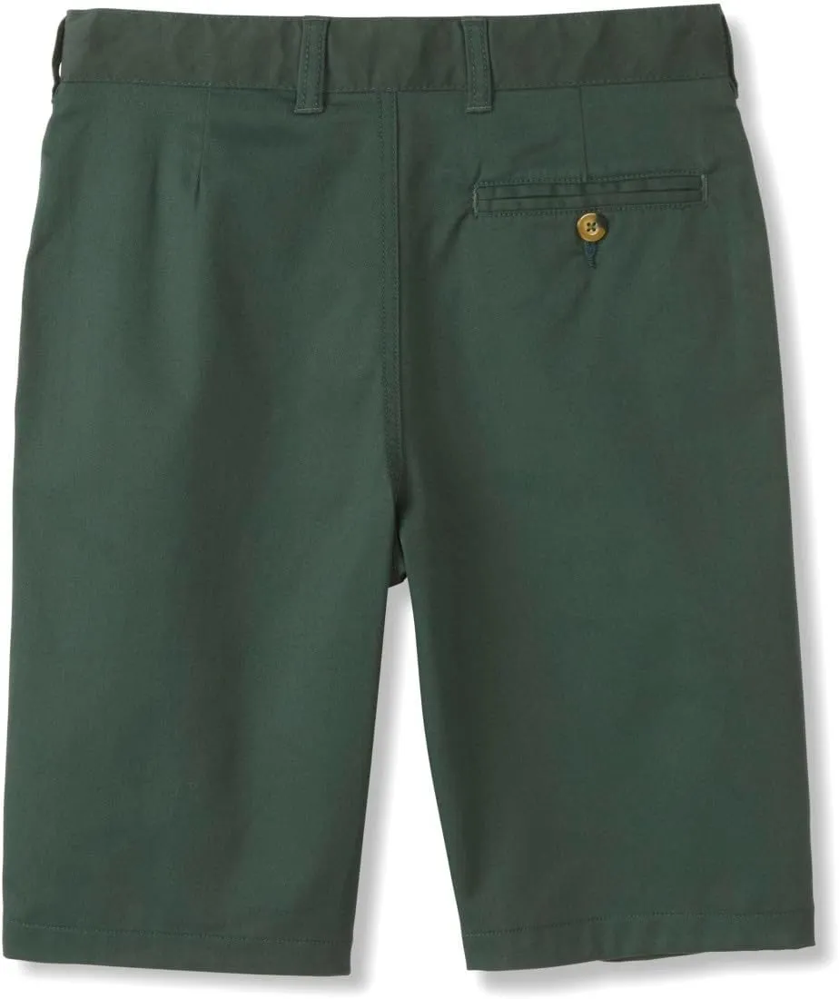 French Toast Boys' Adjustable Waist Stretch Flat Front Shorts (Standard & Husky) for School Uniform