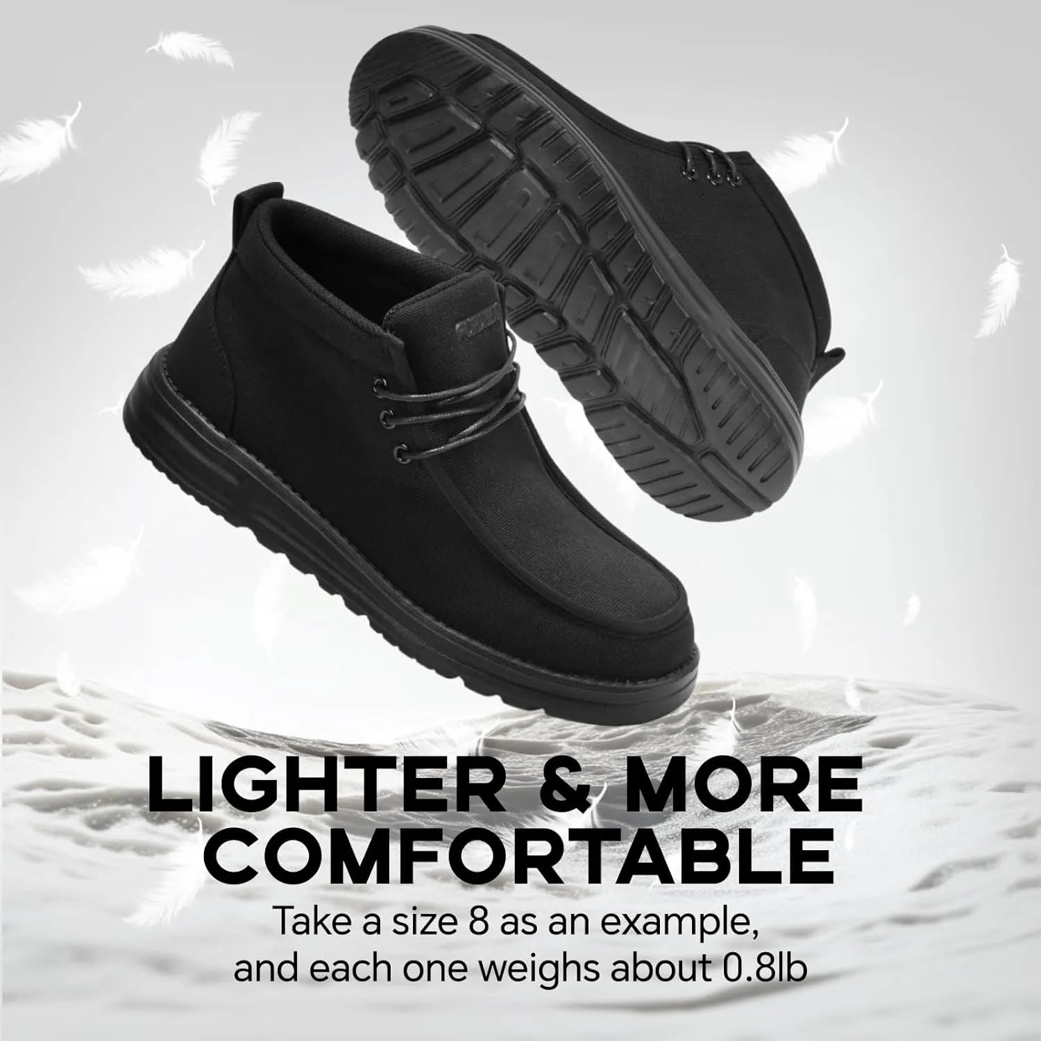 Furuian Steel Toe Shoes for Men High-top Safety Shoes for Men Lightweight Work Boots Canvas Steel Toe Sneakers Comfortable Work Loafers Zapatos De Trabajo para Hombres