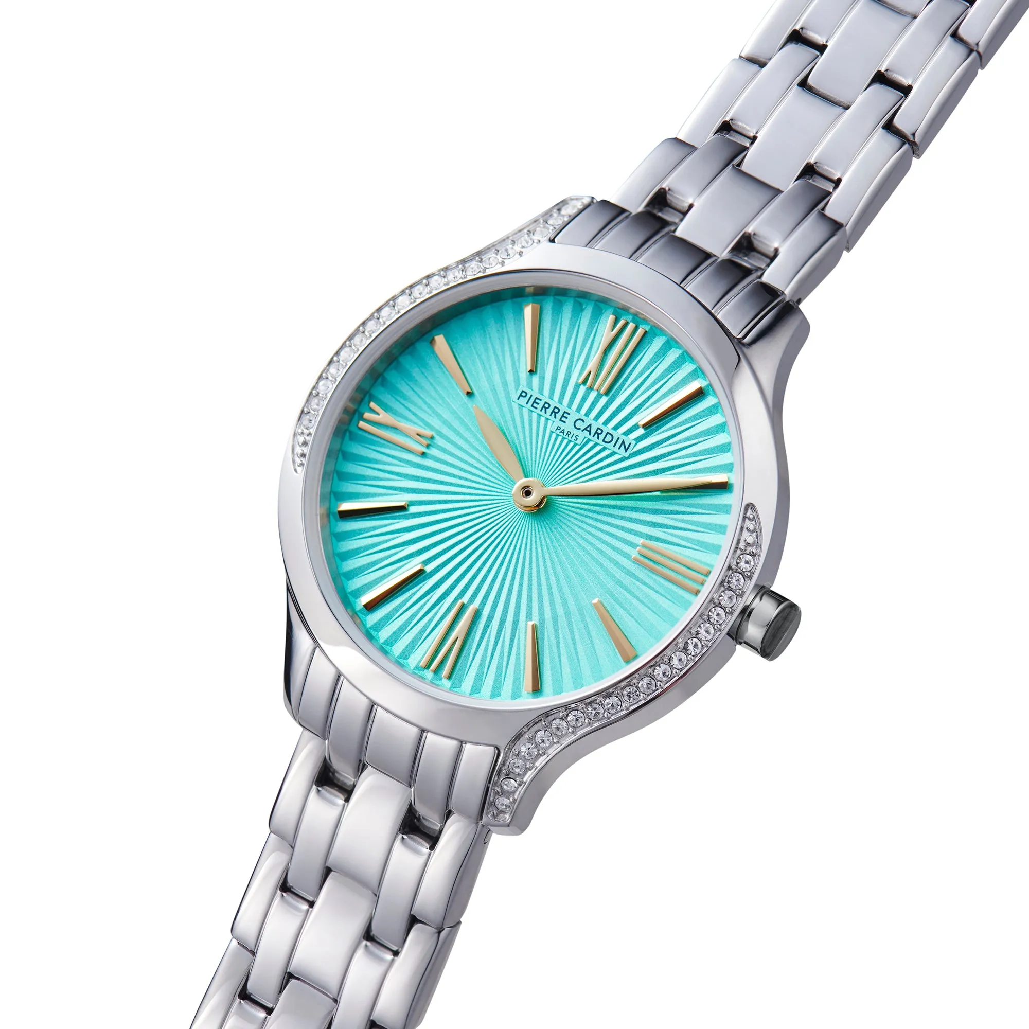 Gaillon Regal Ladies Stainless Steel Watch with Tiffany Blue Dial