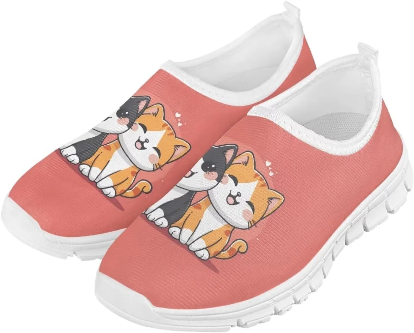 Girls Cute Shoes Kids Tennis Running Shoes Slip On Sneakers Active Mesh Shoes