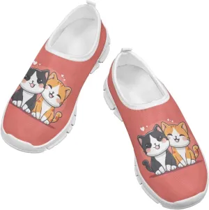 Girls Cute Shoes Kids Tennis Running Shoes Slip On Sneakers Active Mesh Shoes