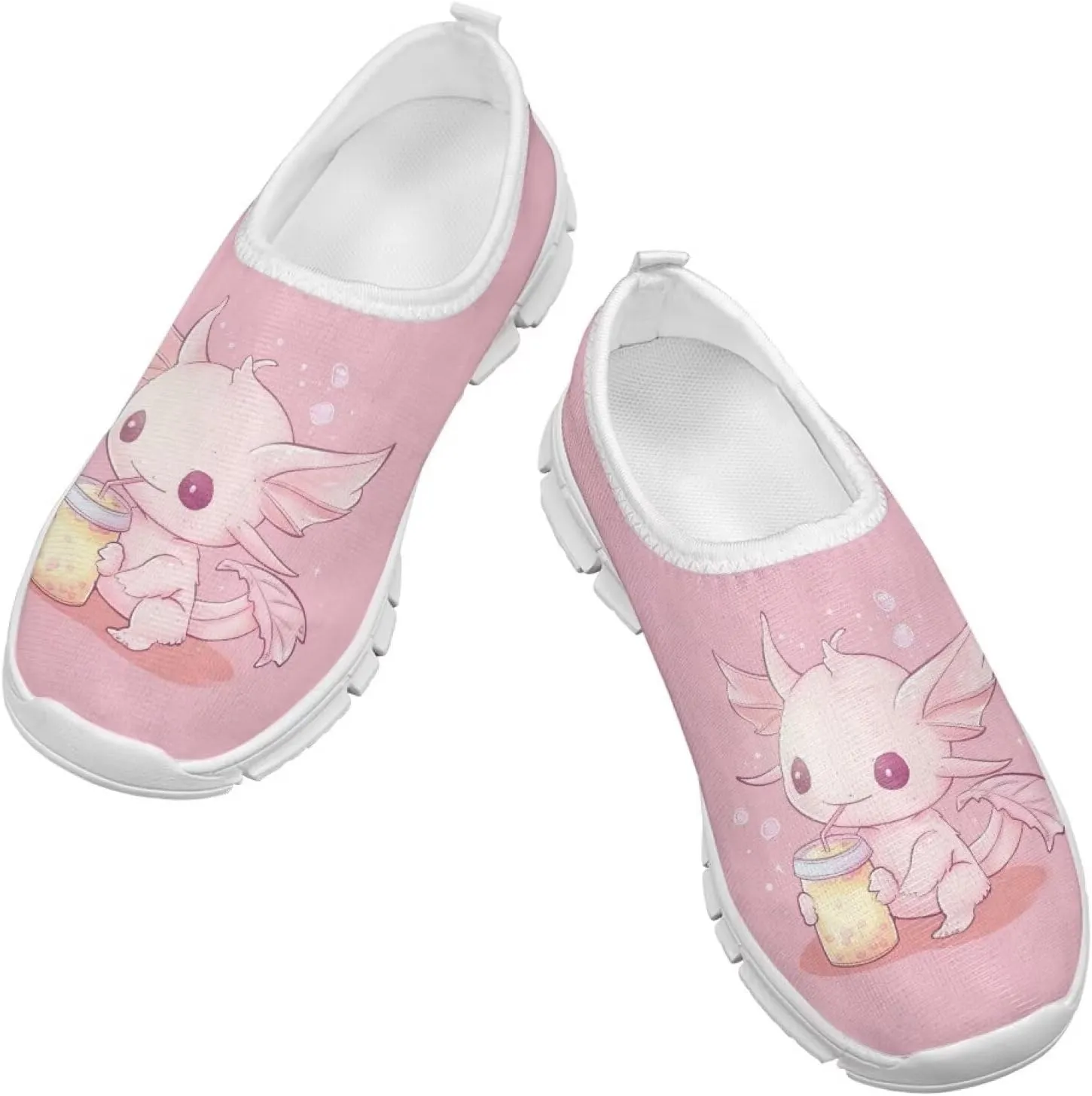 Girls Cute Shoes Kids Tennis Running Shoes Slip On Sneakers Active Mesh Shoes