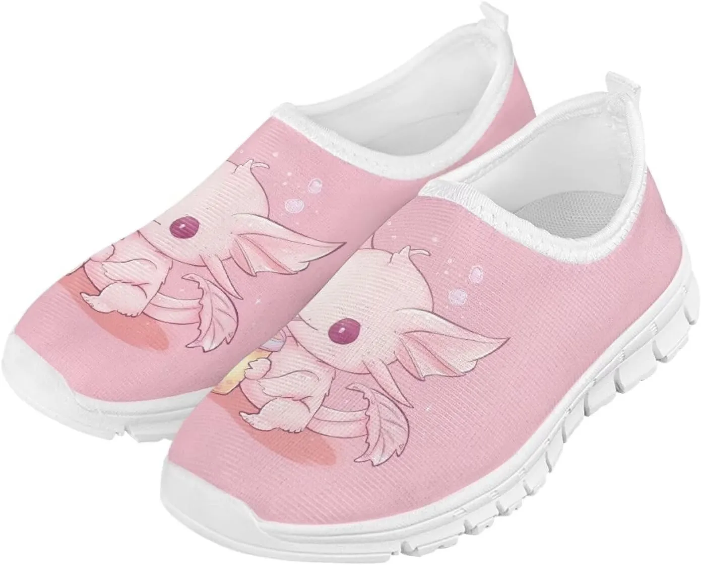 Girls Cute Shoes Kids Tennis Running Shoes Slip On Sneakers Active Mesh Shoes