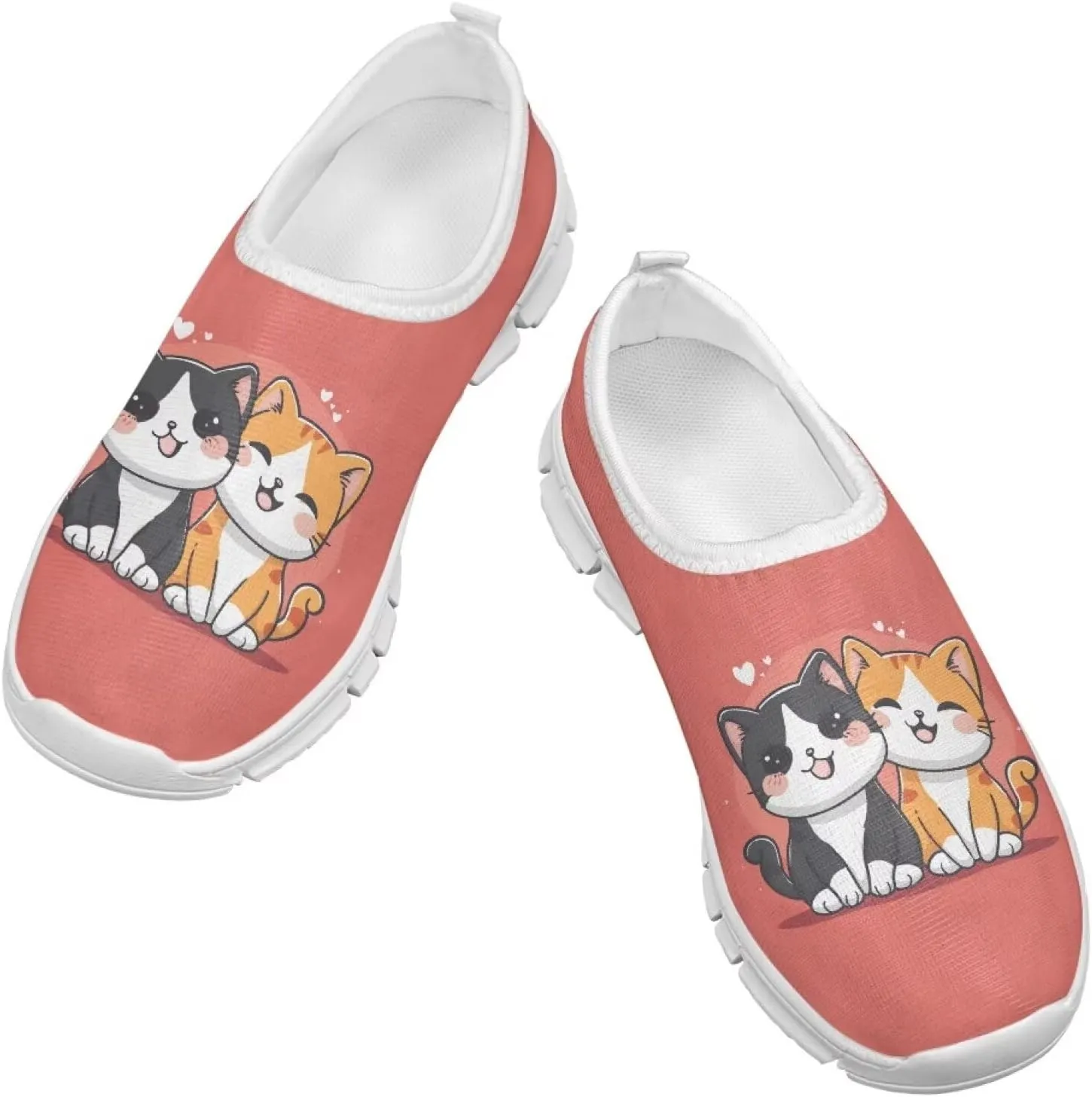 Girls Cute Shoes Kids Tennis Running Shoes Slip On Sneakers Active Mesh Shoes