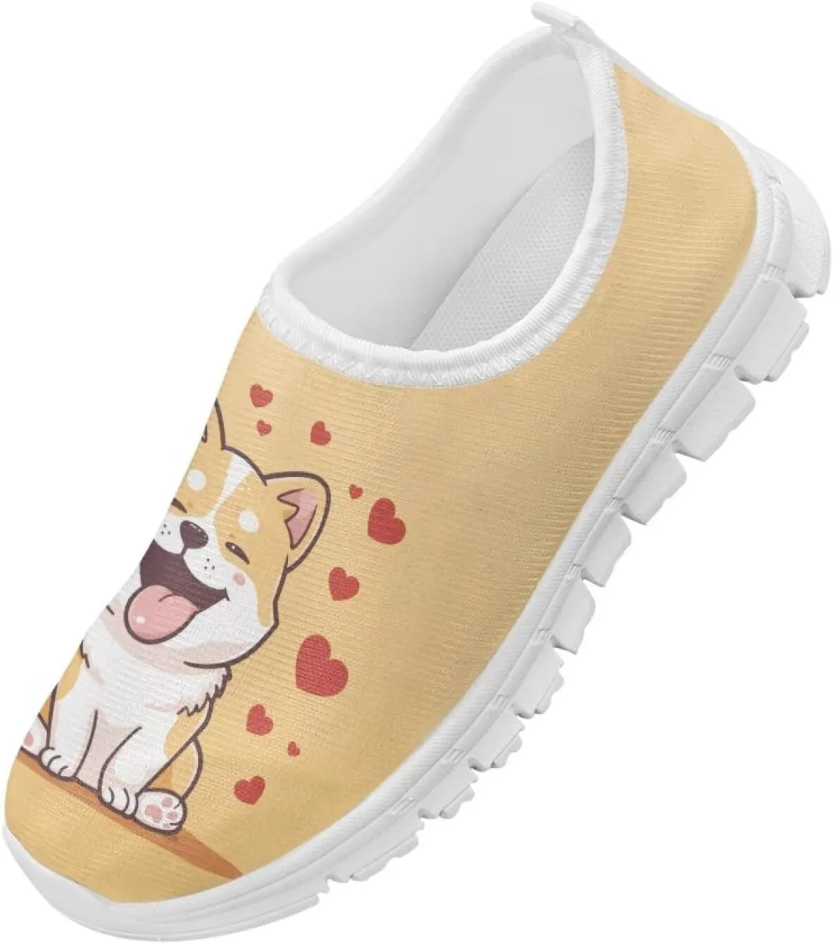 Girls Cute Shoes Kids Tennis Running Shoes Slip On Sneakers Active Mesh Shoes