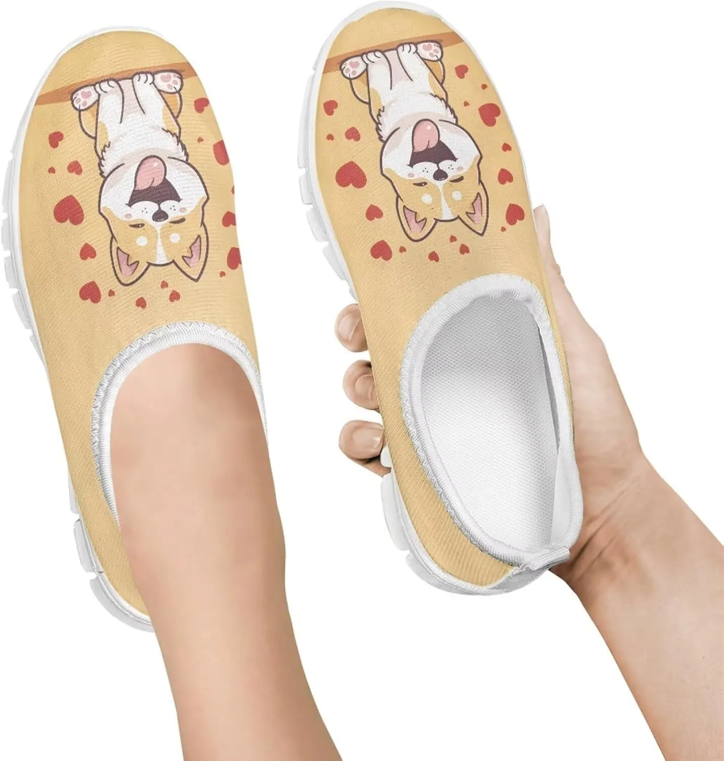 Girls Cute Shoes Kids Tennis Running Shoes Slip On Sneakers Active Mesh Shoes